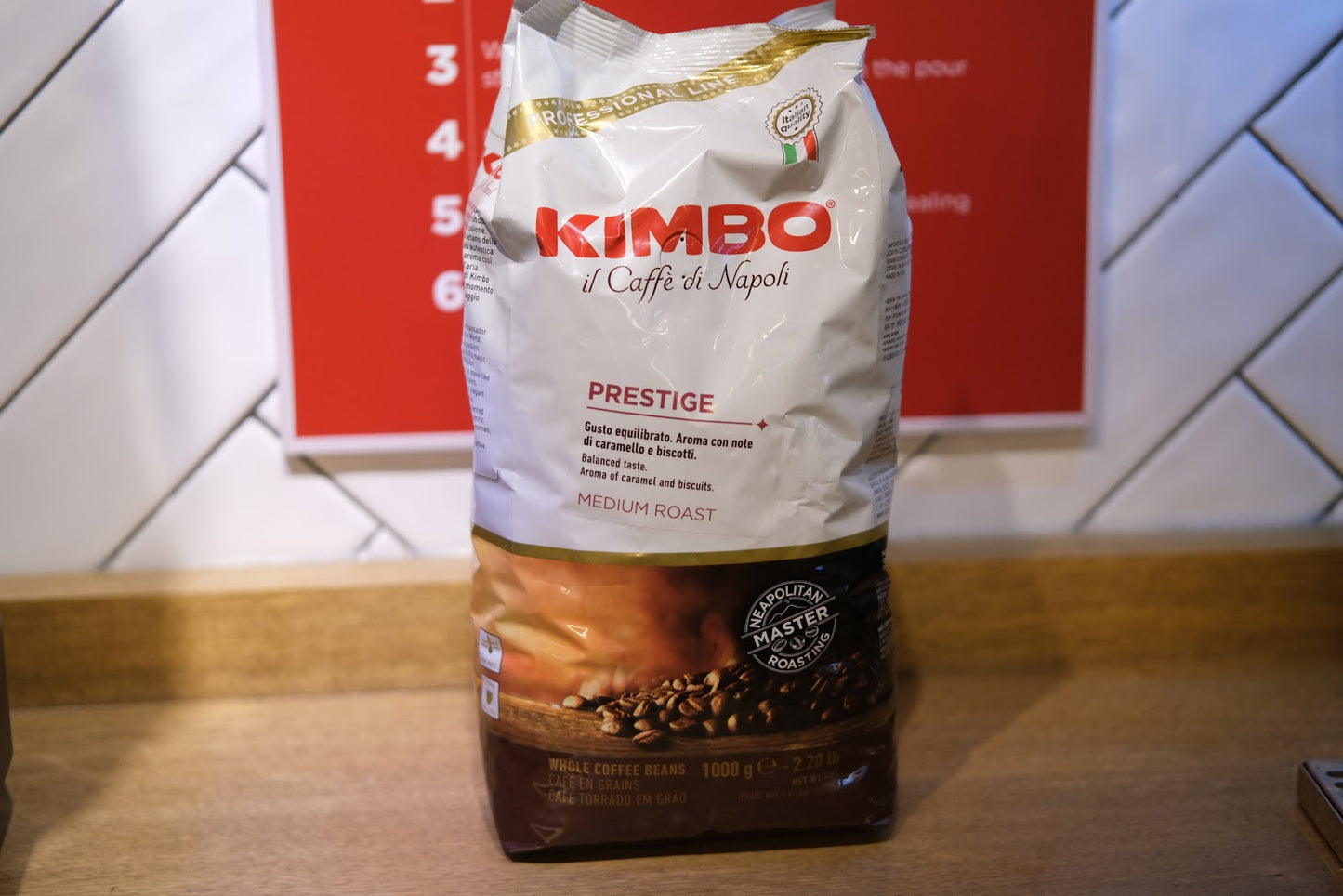 Kimbo Prestige Coffe Beans Medium Roast 1KG