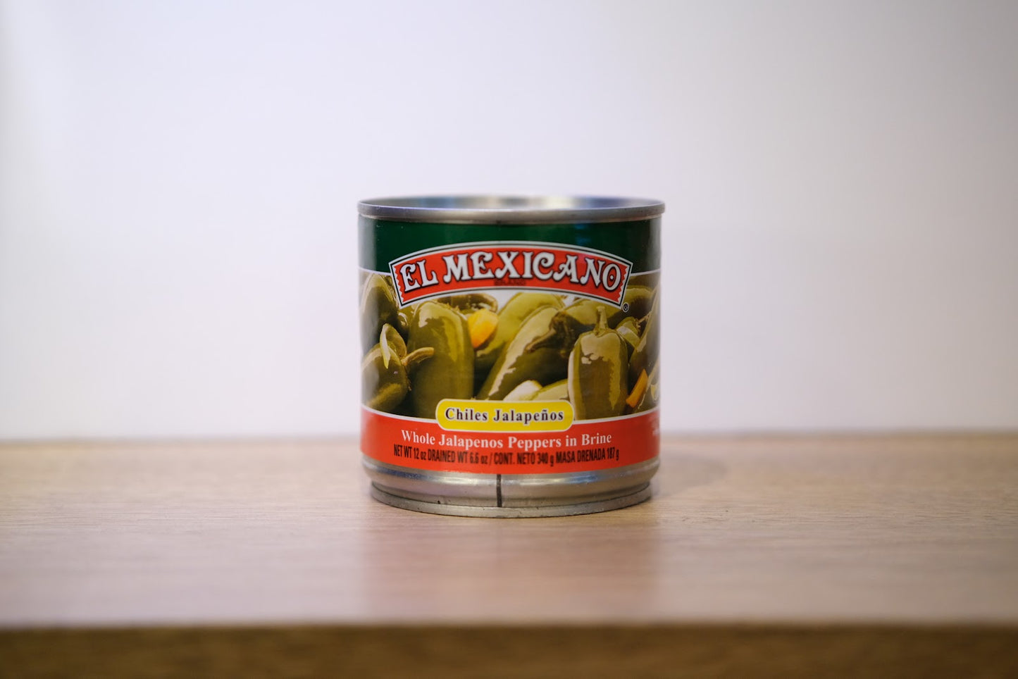 El Mexicano Whole Jalapenos Peppers in Brine 340g