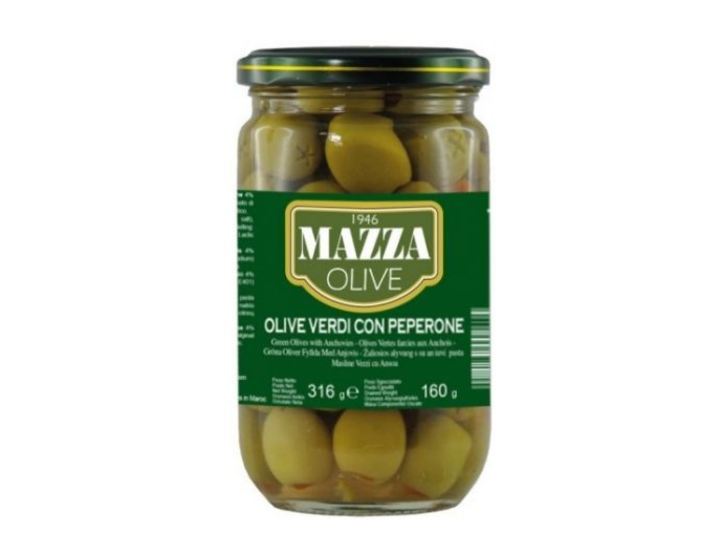 Mazza Big Green Cerignola Olives 690g