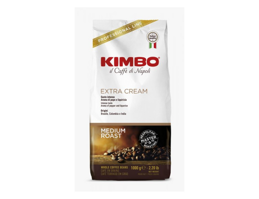 Kimbo Extra Cream Coffe Beans Medium Roast 1KG